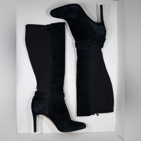 White House Black Market Shoes - White House Black Market Knee-High “Jordan” Boots in Black Suede - Size 7M